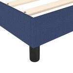 vidaXL Sommier à lattes de lit avec matelas Bleu 200x200 cm Tissu