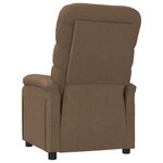 vidaXL Fauteuil inclinable Marron Tissu