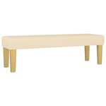 vidaXL Sommier à lattes de lit avec matelas Crème 140x200 cm Tissu