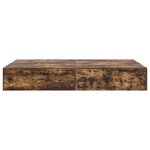 Cadre de lit de rangement vidaXL Chêne fumé 120x190 cm