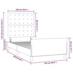 vidaXL Cadre de lit avec tête de lit Gris foncé 100x200 cm Velours