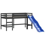 vidaXL Lit mezzanine enfants avec tour rose 80x200cm bois pin massif
