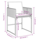 vidaXL Ensemble à manger de jardin et coussins 11 Pièces marron rotin