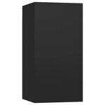 vidaXL Meuble TV Noir 30 5x30x60 cm Bois d’ingénierie