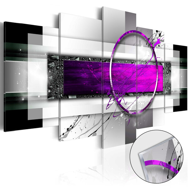 Tableau sur verre acrylique - violet rim [glass] l x h en cm 100x50