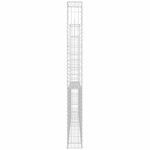 vidaXL Panier de gabion en forme de U avec 2 poteaux Fer 140x20x200 cm