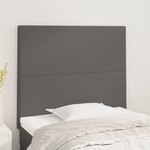 vidaXL Têtes de lit 2 Pièces Gris 90x5x78/88 cm Similicuir
