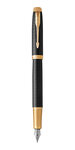 PARKER IM Premium Stylo plume  Noir  plume fine  encre bleue  Coffret cadeau