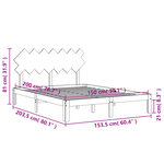 vidaXL Cadre de lit sans matelas blanc bois de pin massif