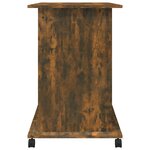 vidaXL Bureau d'ordinateur Chêne fumé 80x50x75 cm Bois d'ingénierie