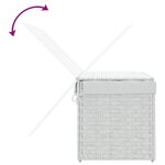 vidaXL Panier à linge avec couvercle blanc 55 5x35x34cm résine tressée