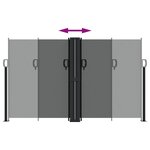 vidaXL Auvent latéral rétractable anthracite 140x1200 cm