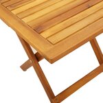 vidaXL Chaises longues lot de 2 avec table rouge bois massif d'acacia