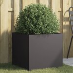 vidaXL Jardinière noir 49x47x46 cm acier laminé à froid