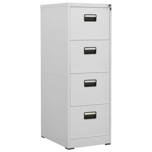 vidaXL Classeur Gris clair 46x62x133 cm Acier