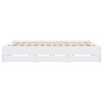 vidaXL Cadre de lit avec tiroirs sans matelas blanc 180x200 cm