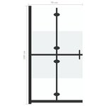 vidaXL Paroi de douche pliable Verre ESG demi-dépoli 70x190 cm