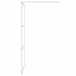 vidaXL Paroi de douche Argenté 115x195 cm Verre ESG transparent