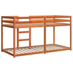 vidaXL Lit superposé sans matelas cire marron 80x200 cm pin massif