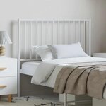 vidaXL Tête de lit métal blanc 100 cm