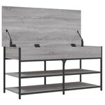 vidaXL Banc à chaussures sonoma gris 100x42 5x50 cm bois d'ingénierie