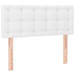 vidaXL Tête de lit à LED Blanc 90x5x78/88 cm Similicuir