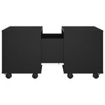 vidaXL Table basse noir 60x60x38 cm bois d'ingénierie