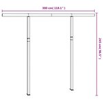 vidaXL Jeu de poteaux d'auvent anthracite 300x245 cm fer