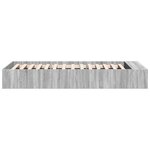 vidaXL Cadre de lit sans matelas sonoma gris 90x200 cm