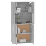 vidaXL Buffet haut Sonoma gris Bois d'ingénierie