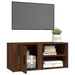 vidaXL Meuble TV Chêne marron 80x31 5x36 cm Bois d'ingénierie