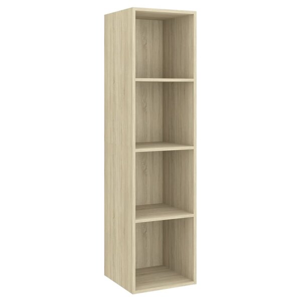 vidaXL Meuble TV mural Chêne sonoma 37x37x142 5 cm Bois d’ingénierie