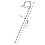 vidaXL Piquets de tente 12 Pièces 37 cm Ø10 mm acier galvanisé