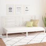 vidaXL Lit de jour sans matelas blanc 80x200 cm bois de pin massif