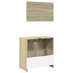 vidaXL Ensemble de meubles de salle de bain 2 Pièces chêne sonoma