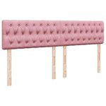 vidaXL Sommier à lattes de lit avec matelas Rose 200x200 cm Velours