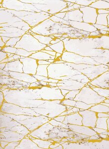 Tapis de salon MARBRE 80 x 150 cm - Jaune