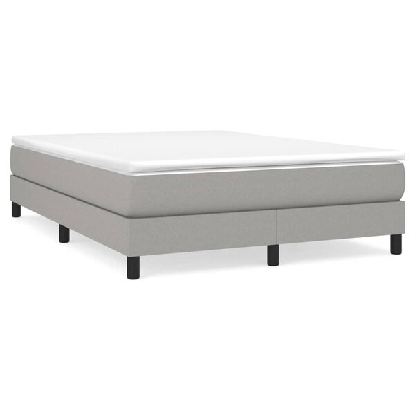 vidaXL Cadre de lit sans matelas gris clair 140x200 cm tissu