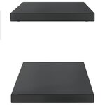 vidaXL Étagères murales 2 Pièces 100x30x3 cm noir acier inoxydable
