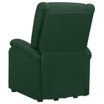 Vidaxl fauteuil releveur inclinable de massage vert foncé tissu