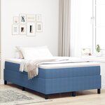 Lit à ressort vidaXL Bleu 120x200 cm en tissu velours côtelé