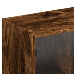 vidaXL Bibliothèque avec portes chêne fumé 136x37x142 cm