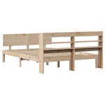 vidaXL Cadre de lit avec tête de lit 120x200 cm bois de pin massif