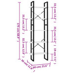 vidaXL Bibliothèque à 5 niveaux Blanc 60x30x175 cm Bois ingénierie