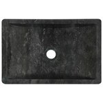 vidaXL Lavabo 45x30x12 cm marbre noir brillant