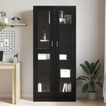 Bibliothèques vidaXL 2 Pièces Chêne Noir 82 5x30 5x185 cm Bois d'ingénierie