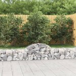 vidaXL Paniers à gabions arqués 5 Pièces 200x30x40/60 cm Fer galvanisé