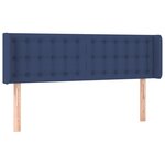 vidaXL Tête de lit avec oreilles Bleu 147x16x78/88 cm Tissu
