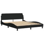 vidaXL Cadre de lit sans matelas noir 160x200 cm tissu