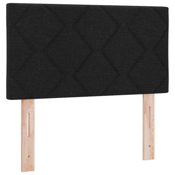 Tête de lit design blocs de diamant noir 80 cm en tissu